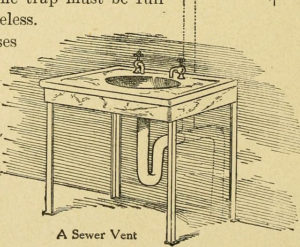 siphon lavabo dessin